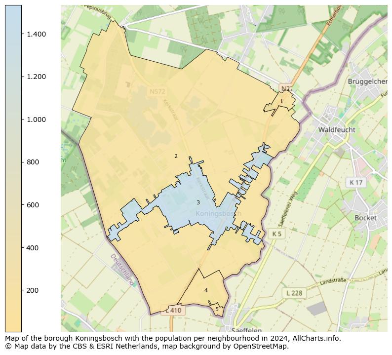 Image of the borough Koningsbosch at the map. This image is used as introduction to this page. This page shows a lot of information about the population in the borough Koningsbosch (such as the distribution by age groups of the residents, the composition of households, whether inhabitants are natives or Dutch with an immigration background, data about the houses (numbers, types, price development, use, type of property, ...) and more (car ownership, energy consumption, ...) based on open data from the Dutch Central Bureau of Statistics and various other sources!