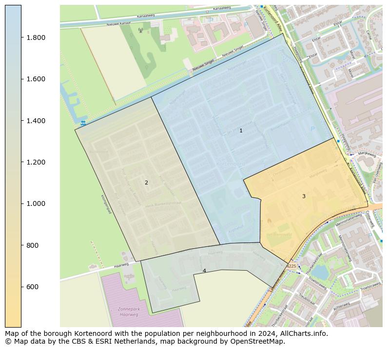 Image of the borough Kortenoord at the map. This image is used as introduction to this page. This page shows a lot of information about the population in the borough Kortenoord (such as the distribution by age groups of the residents, the composition of households, whether inhabitants are natives or Dutch with an immigration background, data about the houses (numbers, types, price development, use, type of property, ...) and more (car ownership, energy consumption, ...) based on open data from the Dutch Central Bureau of Statistics and various other sources!