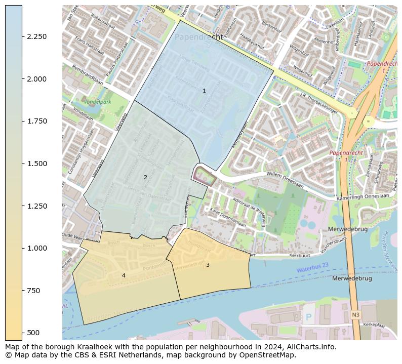 Image of the borough Kraaihoek at the map. This image is used as introduction to this page. This page shows a lot of information about the population in the borough Kraaihoek (such as the distribution by age groups of the residents, the composition of households, whether inhabitants are natives or Dutch with an immigration background, data about the houses (numbers, types, price development, use, type of property, ...) and more (car ownership, energy consumption, ...) based on open data from the Dutch Central Bureau of Statistics and various other sources!