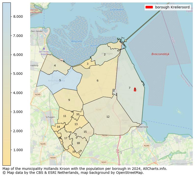 Image of the borough Kreileroord at the map. This image is used as introduction to this page. This page shows a lot of information about the population in the borough Kreileroord (such as the distribution by age groups of the residents, the composition of households, whether inhabitants are natives or Dutch with an immigration background, data about the houses (numbers, types, price development, use, type of property, ...) and more (car ownership, energy consumption, ...) based on open data from the Dutch Central Bureau of Statistics and various other sources!