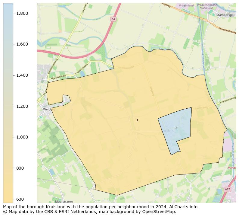 Image of the borough Kruisland at the map. This image is used as introduction to this page. This page shows a lot of information about the population in the borough Kruisland (such as the distribution by age groups of the residents, the composition of households, whether inhabitants are natives or Dutch with an immigration background, data about the houses (numbers, types, price development, use, type of property, ...) and more (car ownership, energy consumption, ...) based on open data from the Dutch Central Bureau of Statistics and various other sources!