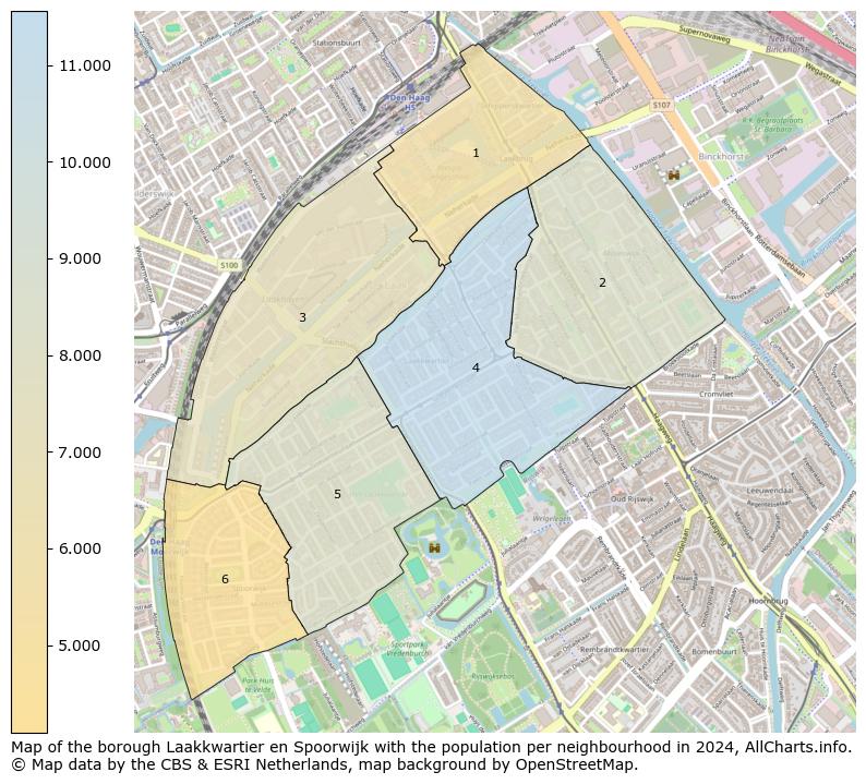 Image of the borough Laakkwartier en Spoorwijk at the map. This image is used as introduction to this page. This page shows a lot of information about the population in the borough Laakkwartier en Spoorwijk (such as the distribution by age groups of the residents, the composition of households, whether inhabitants are natives or Dutch with an immigration background, data about the houses (numbers, types, price development, use, type of property, ...) and more (car ownership, energy consumption, ...) based on open data from the Dutch Central Bureau of Statistics and various other sources!