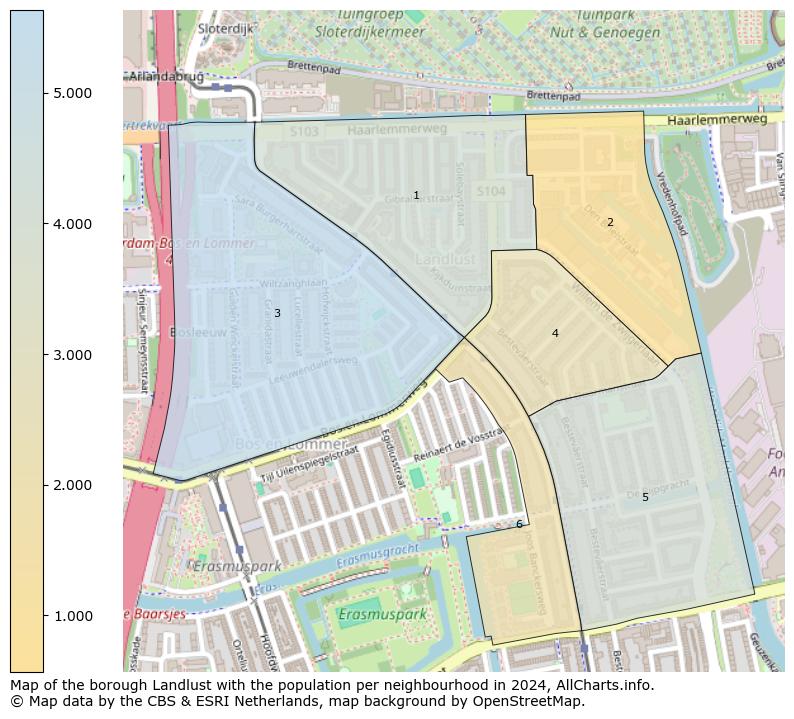 Image of the borough Landlust at the map. This image is used as introduction to this page. This page shows a lot of information about the population in the borough Landlust (such as the distribution by age groups of the residents, the composition of households, whether inhabitants are natives or Dutch with an immigration background, data about the houses (numbers, types, price development, use, type of property, ...) and more (car ownership, energy consumption, ...) based on open data from the Dutch Central Bureau of Statistics and various other sources!