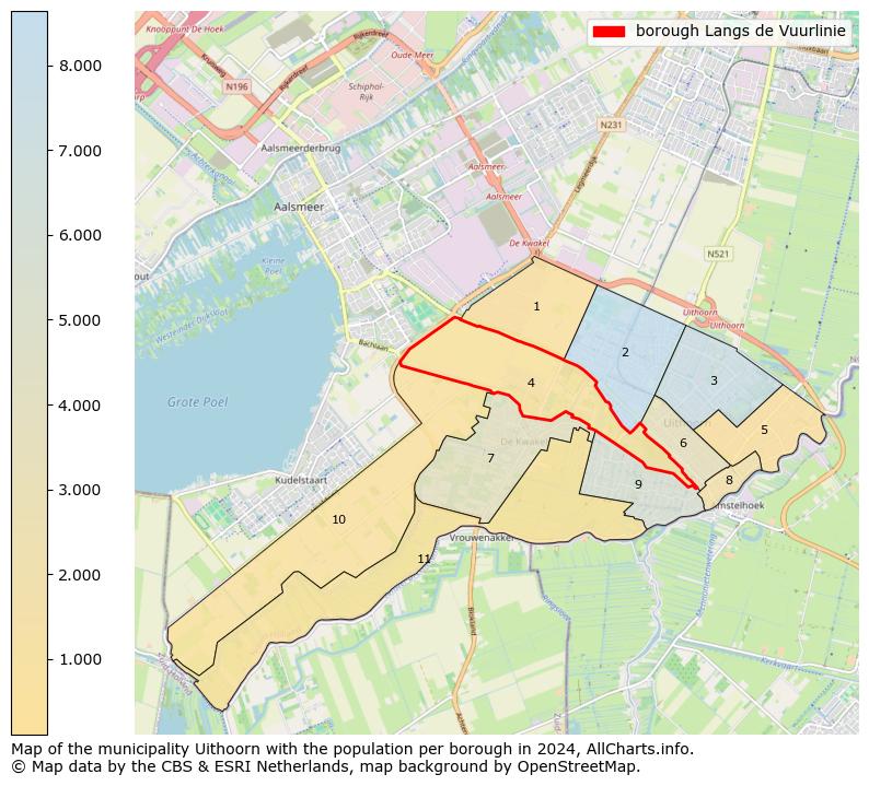 Image of the borough Langs de Vuurlinie at the map. This image is used as introduction to this page. This page shows a lot of information about the population in the borough Langs de Vuurlinie (such as the distribution by age groups of the residents, the composition of households, whether inhabitants are natives or Dutch with an immigration background, data about the houses (numbers, types, price development, use, type of property, ...) and more (car ownership, energy consumption, ...) based on open data from the Dutch Central Bureau of Statistics and various other sources!