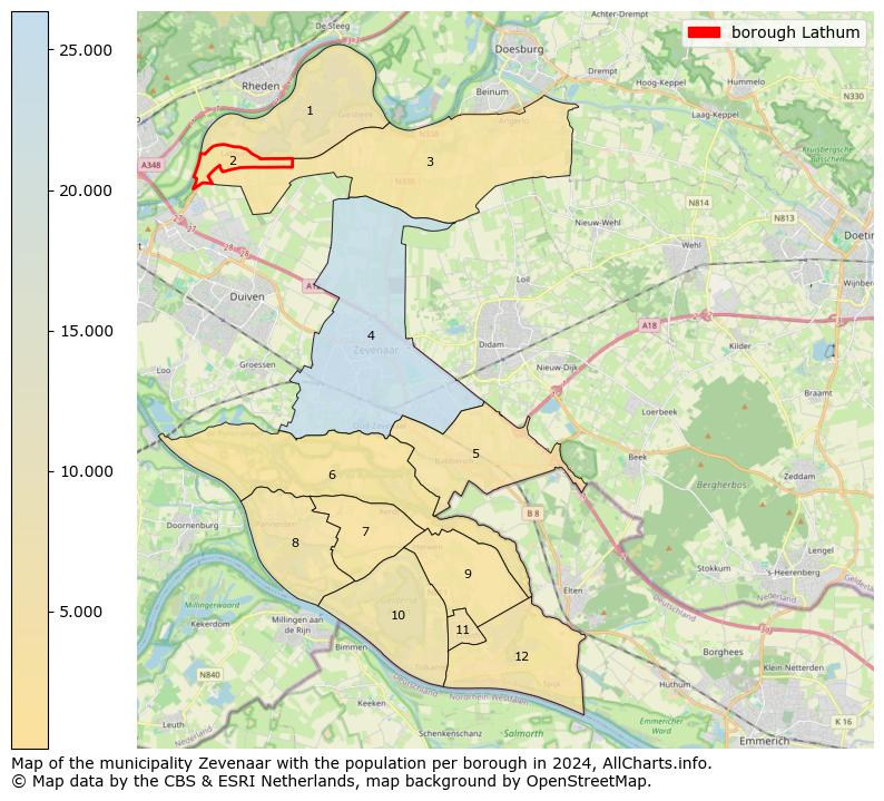 Image of the borough Lathum at the map. This image is used as introduction to this page. This page shows a lot of information about the population in the borough Lathum (such as the distribution by age groups of the residents, the composition of households, whether inhabitants are natives or Dutch with an immigration background, data about the houses (numbers, types, price development, use, type of property, ...) and more (car ownership, energy consumption, ...) based on open data from the Dutch Central Bureau of Statistics and various other sources!