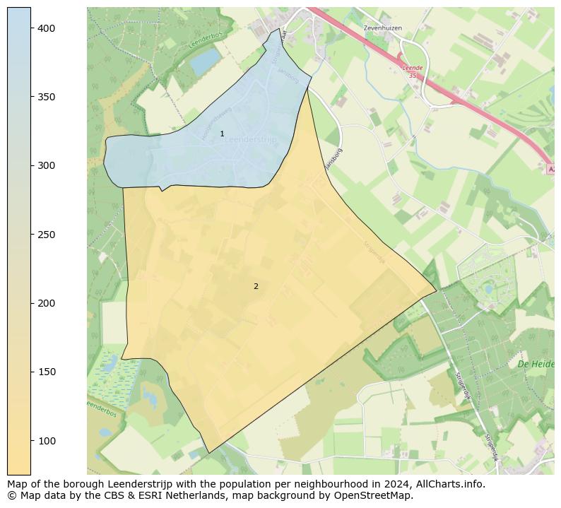 Image of the borough Leenderstrijp at the map. This image is used as introduction to this page. This page shows a lot of information about the population in the borough Leenderstrijp (such as the distribution by age groups of the residents, the composition of households, whether inhabitants are natives or Dutch with an immigration background, data about the houses (numbers, types, price development, use, type of property, ...) and more (car ownership, energy consumption, ...) based on open data from the Dutch Central Bureau of Statistics and various other sources!