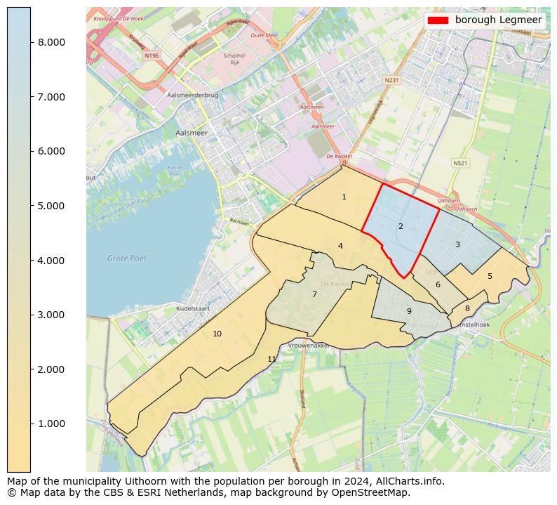 Image of the borough Legmeer at the map. This image is used as introduction to this page. This page shows a lot of information about the population in the borough Legmeer (such as the distribution by age groups of the residents, the composition of households, whether inhabitants are natives or Dutch with an immigration background, data about the houses (numbers, types, price development, use, type of property, ...) and more (car ownership, energy consumption, ...) based on open data from the Dutch Central Bureau of Statistics and various other sources!