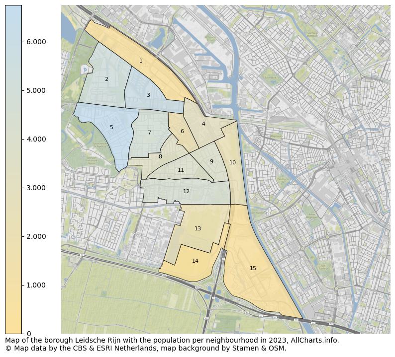 Map of the borough Leidsche Rijn with the population per neighbourhood in 2022. This page shows a lot of information about residents (such as the distribution by age groups, family composition, gender, native or Dutch with an immigration background, ...), homes (numbers, types, price development, use, type of property, ...) and more (car ownership, energy consumption, ...) based on open data from the Dutch Central Bureau of Statistics and various other sources!