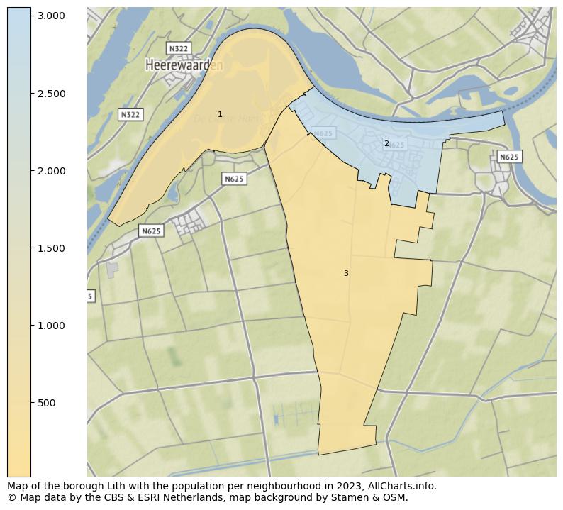 Map of the borough Lith with the population per neighbourhood in 2023. This page shows a lot of information about residents (such as the distribution by age groups, family composition, gender, native or Dutch with an immigration background, ...), homes (numbers, types, price development, use, type of property, ...) and more (car ownership, energy consumption, ...) based on open data from the Dutch Central Bureau of Statistics and various other sources!