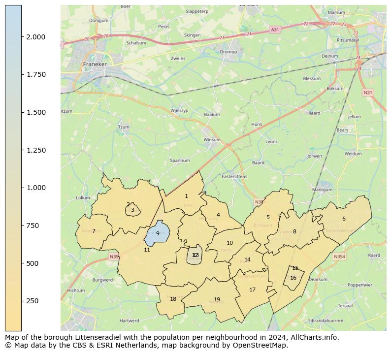 Image of the borough Littenseradiel at the map. This image is used as introduction to this page. This page shows a lot of information about the population in the borough Littenseradiel (such as the distribution by age groups of the residents, the composition of households, whether inhabitants are natives or Dutch with an immigration background, data about the houses (numbers, types, price development, use, type of property, ...) and more (car ownership, energy consumption, ...) based on open data from the Dutch Central Bureau of Statistics and various other sources!