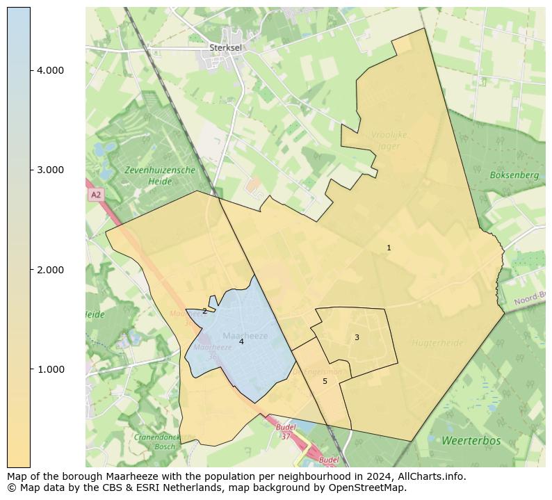 Image of the borough Maarheeze at the map. This image is used as introduction to this page. This page shows a lot of information about the population in the borough Maarheeze (such as the distribution by age groups of the residents, the composition of households, whether inhabitants are natives or Dutch with an immigration background, data about the houses (numbers, types, price development, use, type of property, ...) and more (car ownership, energy consumption, ...) based on open data from the Dutch Central Bureau of Statistics and various other sources!