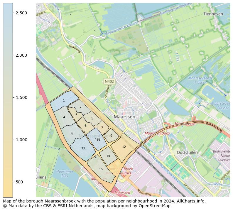 Image of the borough Maarssenbroek at the map. This image is used as introduction to this page. This page shows a lot of information about the population in the borough Maarssenbroek (such as the distribution by age groups of the residents, the composition of households, whether inhabitants are natives or Dutch with an immigration background, data about the houses (numbers, types, price development, use, type of property, ...) and more (car ownership, energy consumption, ...) based on open data from the Dutch Central Bureau of Statistics and various other sources!