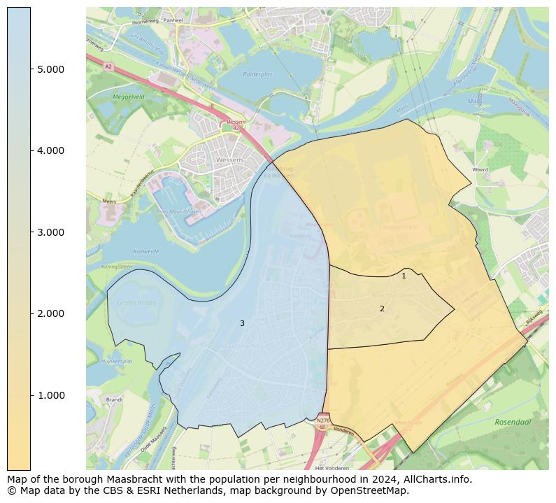 Image of the borough Maasbracht at the map. This image is used as introduction to this page. This page shows a lot of information about the population in the borough Maasbracht (such as the distribution by age groups of the residents, the composition of households, whether inhabitants are natives or Dutch with an immigration background, data about the houses (numbers, types, price development, use, type of property, ...) and more (car ownership, energy consumption, ...) based on open data from the Dutch Central Bureau of Statistics and various other sources!