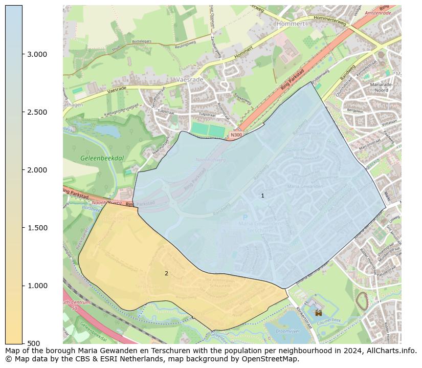 Image of the borough Maria Gewanden en Terschuren at the map. This image is used as introduction to this page. This page shows a lot of information about the population in the borough Maria Gewanden en Terschuren (such as the distribution by age groups of the residents, the composition of households, whether inhabitants are natives or Dutch with an immigration background, data about the houses (numbers, types, price development, use, type of property, ...) and more (car ownership, energy consumption, ...) based on open data from the Dutch Central Bureau of Statistics and various other sources!