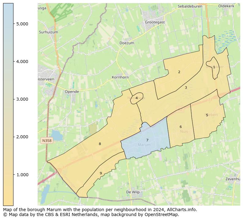 Image of the borough Marum at the map. This image is used as introduction to this page. This page shows a lot of information about the population in the borough Marum (such as the distribution by age groups of the residents, the composition of households, whether inhabitants are natives or Dutch with an immigration background, data about the houses (numbers, types, price development, use, type of property, ...) and more (car ownership, energy consumption, ...) based on open data from the Dutch Central Bureau of Statistics and various other sources!