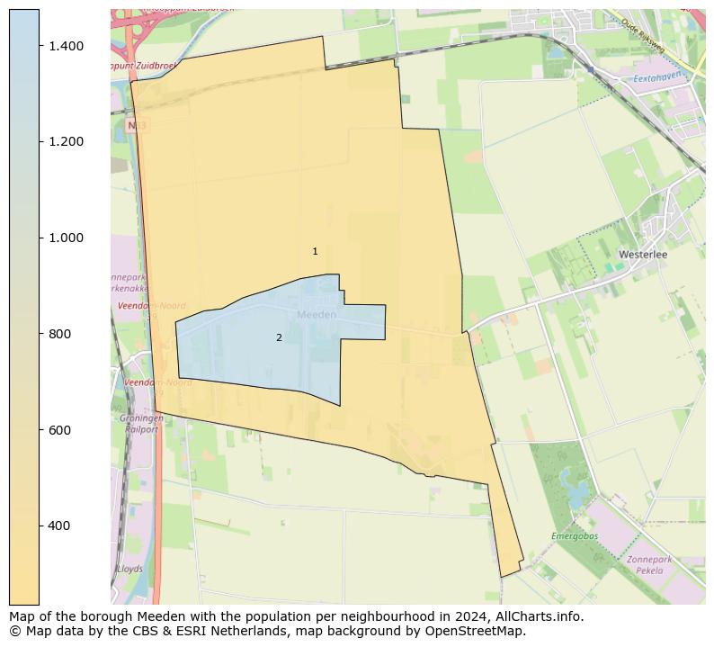 Image of the borough Meeden at the map. This image is used as introduction to this page. This page shows a lot of information about the population in the borough Meeden (such as the distribution by age groups of the residents, the composition of households, whether inhabitants are natives or Dutch with an immigration background, data about the houses (numbers, types, price development, use, type of property, ...) and more (car ownership, energy consumption, ...) based on open data from the Dutch Central Bureau of Statistics and various other sources!