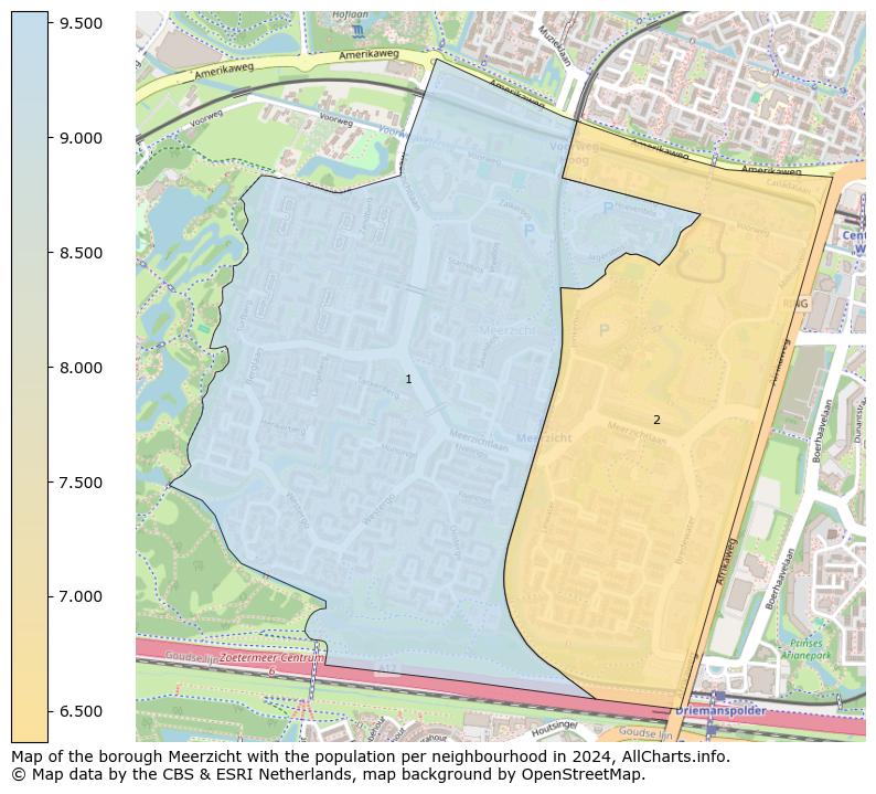 Image of the borough Meerzicht at the map. This image is used as introduction to this page. This page shows a lot of information about the population in the borough Meerzicht (such as the distribution by age groups of the residents, the composition of households, whether inhabitants are natives or Dutch with an immigration background, data about the houses (numbers, types, price development, use, type of property, ...) and more (car ownership, energy consumption, ...) based on open data from the Dutch Central Bureau of Statistics and various other sources!