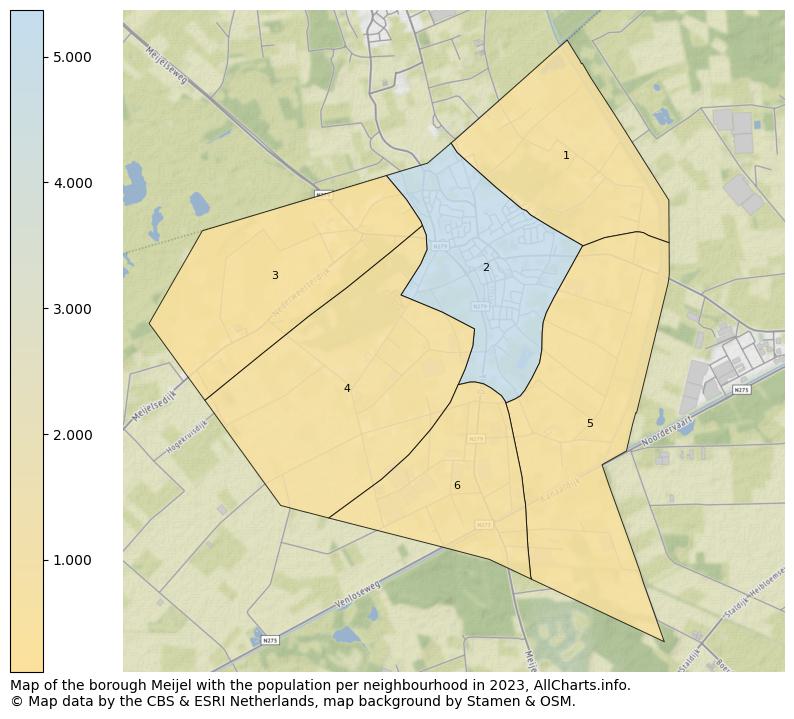 Map of the borough Meijel with the population per neighbourhood in 2023. This page shows a lot of information about residents (such as the distribution by age groups, family composition, gender, native or Dutch with an immigration background, ...), homes (numbers, types, price development, use, type of property, ...) and more (car ownership, energy consumption, ...) based on open data from the Dutch Central Bureau of Statistics and various other sources!