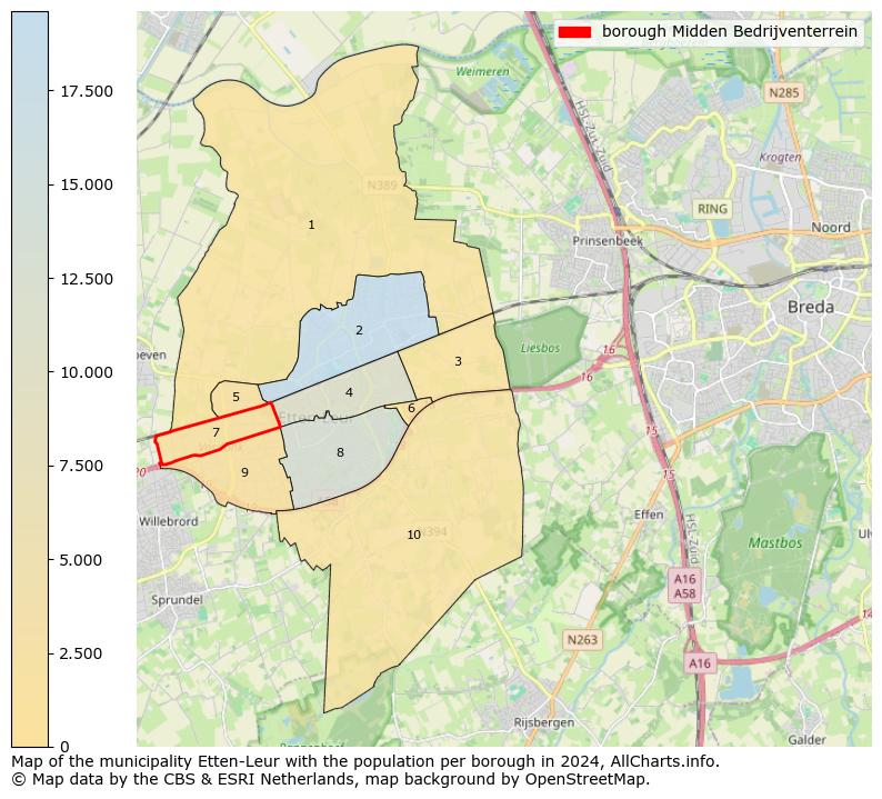 Image of the borough Midden Bedrijventerrein at the map. This image is used as introduction to this page. This page shows a lot of information about the population in the borough Midden Bedrijventerrein (such as the distribution by age groups of the residents, the composition of households, whether inhabitants are natives or Dutch with an immigration background, data about the houses (numbers, types, price development, use, type of property, ...) and more (car ownership, energy consumption, ...) based on open data from the Dutch Central Bureau of Statistics and various other sources!