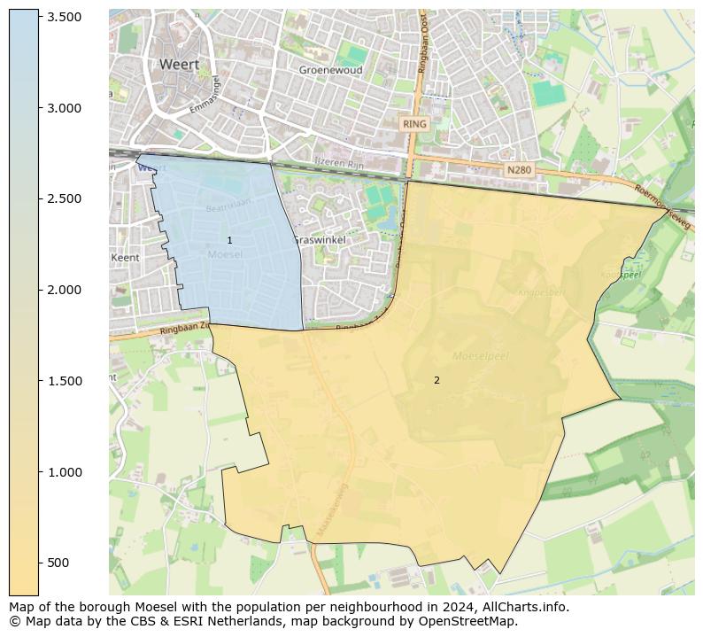 Image of the borough Moesel at the map. This image is used as introduction to this page. This page shows a lot of information about the population in the borough Moesel (such as the distribution by age groups of the residents, the composition of households, whether inhabitants are natives or Dutch with an immigration background, data about the houses (numbers, types, price development, use, type of property, ...) and more (car ownership, energy consumption, ...) based on open data from the Dutch Central Bureau of Statistics and various other sources!