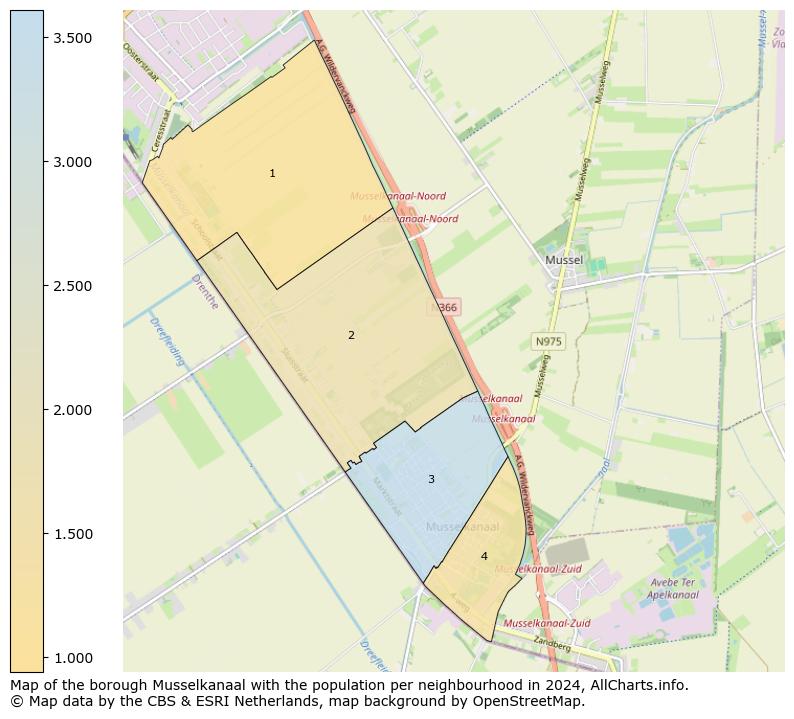 Image of the borough Musselkanaal at the map. This image is used as introduction to this page. This page shows a lot of information about the population in the borough Musselkanaal (such as the distribution by age groups of the residents, the composition of households, whether inhabitants are natives or Dutch with an immigration background, data about the houses (numbers, types, price development, use, type of property, ...) and more (car ownership, energy consumption, ...) based on open data from the Dutch Central Bureau of Statistics and various other sources!