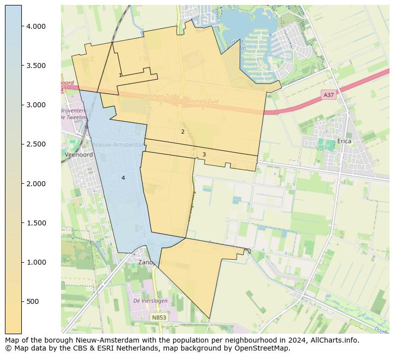 Image of the borough Nieuw-Amsterdam at the map. This image is used as introduction to this page. This page shows a lot of information about the population in the borough Nieuw-Amsterdam (such as the distribution by age groups of the residents, the composition of households, whether inhabitants are natives or Dutch with an immigration background, data about the houses (numbers, types, price development, use, type of property, ...) and more (car ownership, energy consumption, ...) based on open data from the Dutch Central Bureau of Statistics and various other sources!