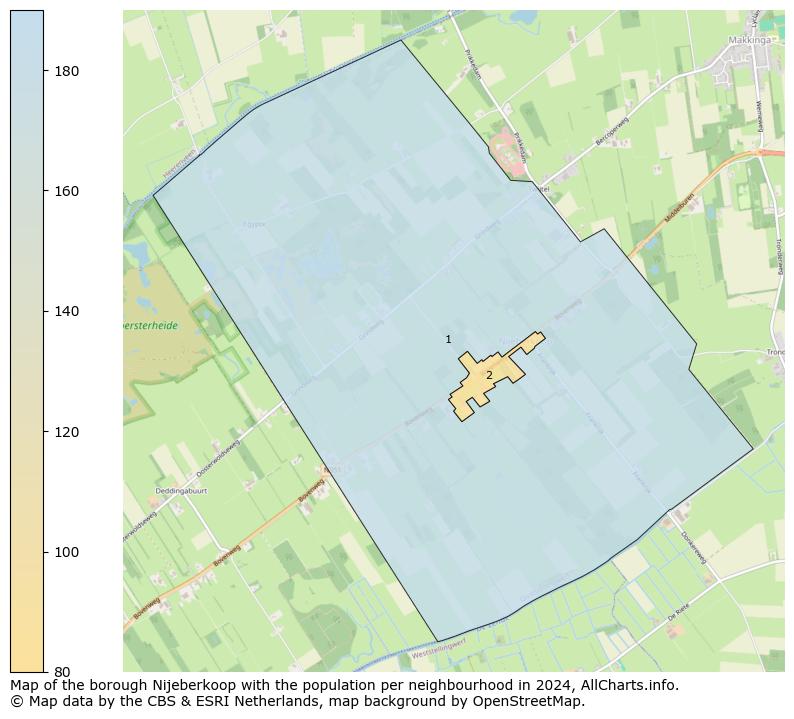 Image of the borough Nijeberkoop at the map. This image is used as introduction to this page. This page shows a lot of information about the population in the borough Nijeberkoop (such as the distribution by age groups of the residents, the composition of households, whether inhabitants are natives or Dutch with an immigration background, data about the houses (numbers, types, price development, use, type of property, ...) and more (car ownership, energy consumption, ...) based on open data from the Dutch Central Bureau of Statistics and various other sources!