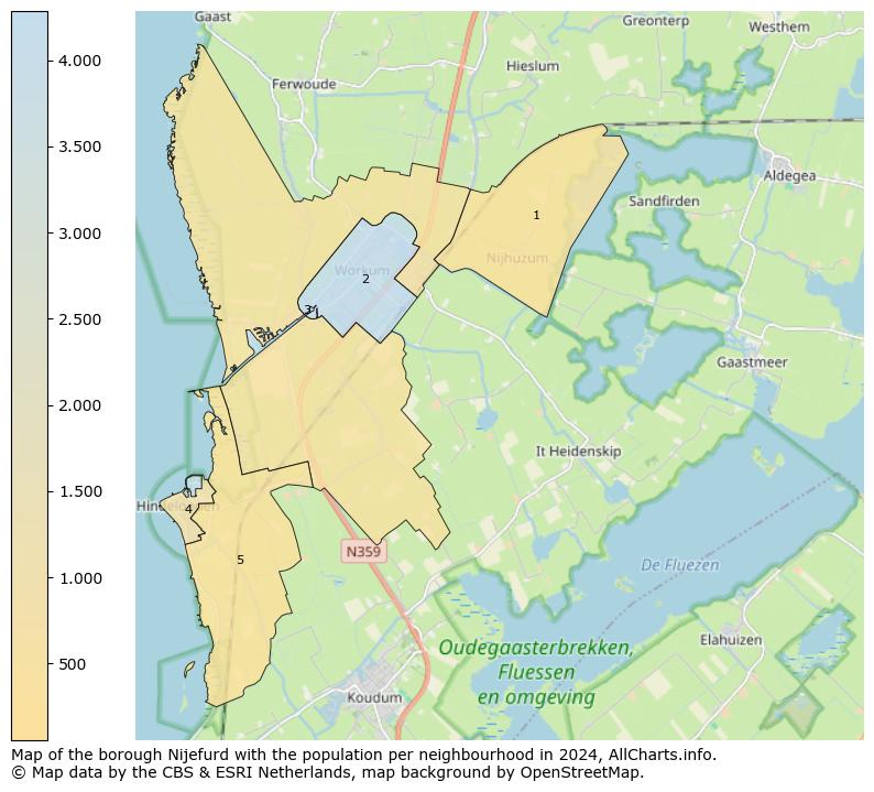 Image of the borough Nijefurd at the map. This image is used as introduction to this page. This page shows a lot of information about the population in the borough Nijefurd (such as the distribution by age groups of the residents, the composition of households, whether inhabitants are natives or Dutch with an immigration background, data about the houses (numbers, types, price development, use, type of property, ...) and more (car ownership, energy consumption, ...) based on open data from the Dutch Central Bureau of Statistics and various other sources!