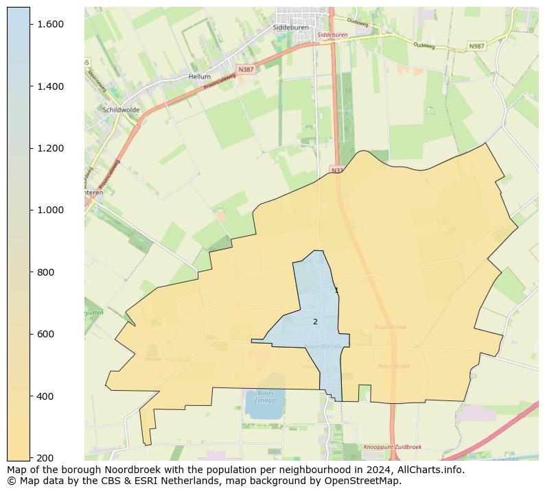 Image of the borough Noordbroek at the map. This image is used as introduction to this page. This page shows a lot of information about the population in the borough Noordbroek (such as the distribution by age groups of the residents, the composition of households, whether inhabitants are natives or Dutch with an immigration background, data about the houses (numbers, types, price development, use, type of property, ...) and more (car ownership, energy consumption, ...) based on open data from the Dutch Central Bureau of Statistics and various other sources!