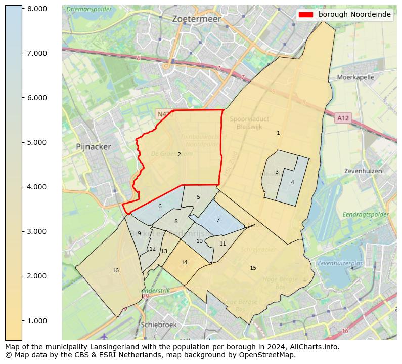 Image of the borough Noordeinde at the map. This image is used as introduction to this page. This page shows a lot of information about the population in the borough Noordeinde (such as the distribution by age groups of the residents, the composition of households, whether inhabitants are natives or Dutch with an immigration background, data about the houses (numbers, types, price development, use, type of property, ...) and more (car ownership, energy consumption, ...) based on open data from the Dutch Central Bureau of Statistics and various other sources!