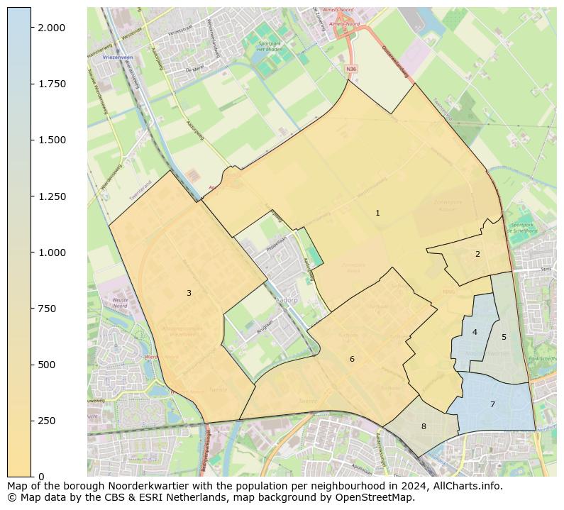 Image of the borough Noorderkwartier at the map. This image is used as introduction to this page. This page shows a lot of information about the population in the borough Noorderkwartier (such as the distribution by age groups of the residents, the composition of households, whether inhabitants are natives or Dutch with an immigration background, data about the houses (numbers, types, price development, use, type of property, ...) and more (car ownership, energy consumption, ...) based on open data from the Dutch Central Bureau of Statistics and various other sources!