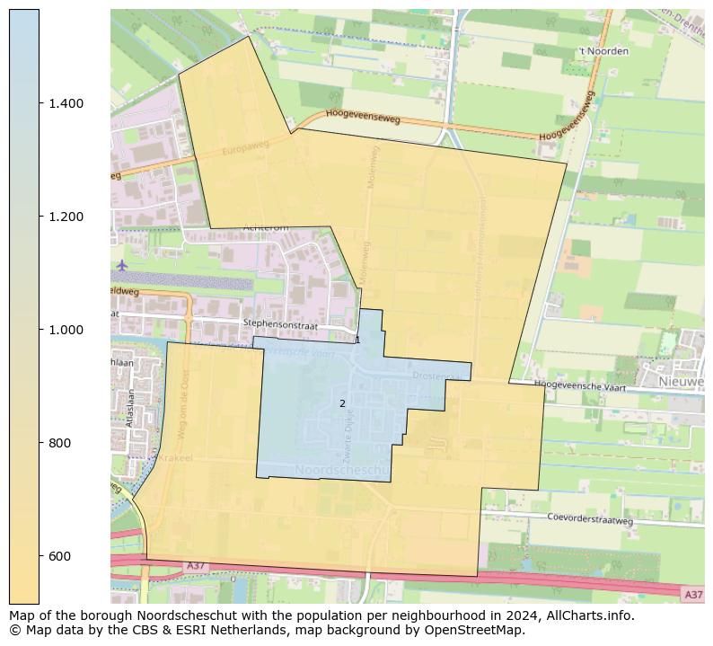 Image of the borough Noordscheschut at the map. This image is used as introduction to this page. This page shows a lot of information about the population in the borough Noordscheschut (such as the distribution by age groups of the residents, the composition of households, whether inhabitants are natives or Dutch with an immigration background, data about the houses (numbers, types, price development, use, type of property, ...) and more (car ownership, energy consumption, ...) based on open data from the Dutch Central Bureau of Statistics and various other sources!