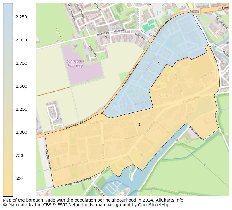 Image of the borough Nude at the map. This image is used as introduction to this page. This page shows a lot of information about the population in the borough Nude (such as the distribution by age groups of the residents, the composition of households, whether inhabitants are natives or Dutch with an immigration background, data about the houses (numbers, types, price development, use, type of property, ...) and more (car ownership, energy consumption, ...) based on open data from the Dutch Central Bureau of Statistics and various other sources!