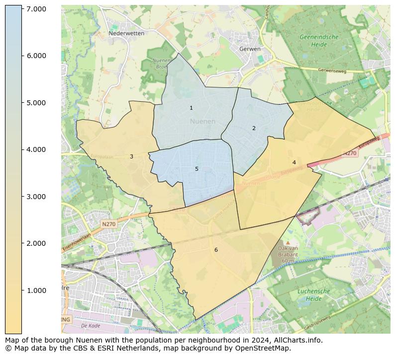 Image of the borough Nuenen at the map. This image is used as introduction to this page. This page shows a lot of information about the population in the borough Nuenen (such as the distribution by age groups of the residents, the composition of households, whether inhabitants are natives or Dutch with an immigration background, data about the houses (numbers, types, price development, use, type of property, ...) and more (car ownership, energy consumption, ...) based on open data from the Dutch Central Bureau of Statistics and various other sources!