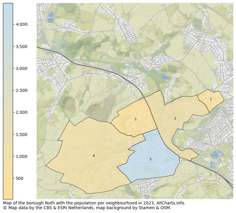 Map of the borough Nuth with the population per neighbourhood in 2023. This page shows a lot of information about residents (such as the distribution by age groups, family composition, gender, native or Dutch with an immigration background, ...), homes (numbers, types, price development, use, type of property, ...) and more (car ownership, energy consumption, ...) based on open data from the Dutch Central Bureau of Statistics and various other sources!