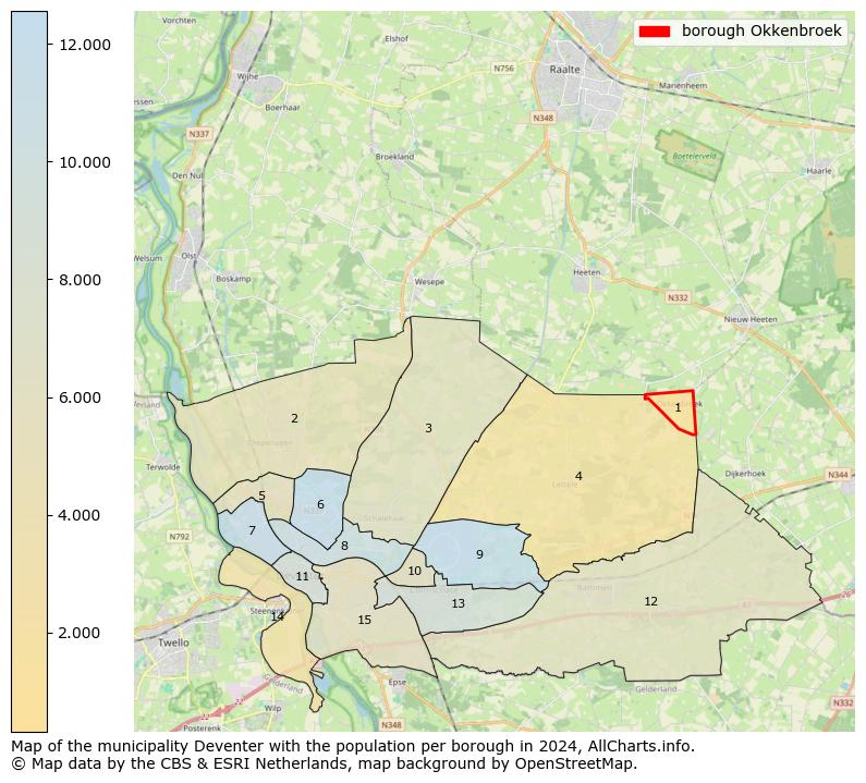 Image of the borough Okkenbroek at the map. This image is used as introduction to this page. This page shows a lot of information about the population in the borough Okkenbroek (such as the distribution by age groups of the residents, the composition of households, whether inhabitants are natives or Dutch with an immigration background, data about the houses (numbers, types, price development, use, type of property, ...) and more (car ownership, energy consumption, ...) based on open data from the Dutch Central Bureau of Statistics and various other sources!