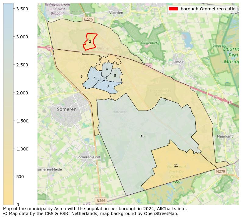 Image of the borough Ommel recreatie at the map. This image is used as introduction to this page. This page shows a lot of information about the population in the borough Ommel recreatie (such as the distribution by age groups of the residents, the composition of households, whether inhabitants are natives or Dutch with an immigration background, data about the houses (numbers, types, price development, use, type of property, ...) and more (car ownership, energy consumption, ...) based on open data from the Dutch Central Bureau of Statistics and various other sources!