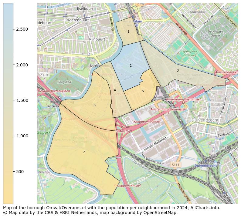 Image of the borough Omval/Overamstel at the map. This image is used as introduction to this page. This page shows a lot of information about the population in the borough Omval/Overamstel (such as the distribution by age groups of the residents, the composition of households, whether inhabitants are natives or Dutch with an immigration background, data about the houses (numbers, types, price development, use, type of property, ...) and more (car ownership, energy consumption, ...) based on open data from the Dutch Central Bureau of Statistics and various other sources!