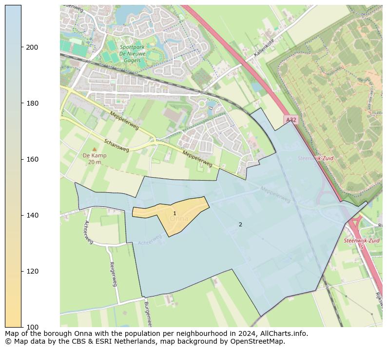 Image of the borough Onna at the map. This image is used as introduction to this page. This page shows a lot of information about the population in the borough Onna (such as the distribution by age groups of the residents, the composition of households, whether inhabitants are natives or Dutch with an immigration background, data about the houses (numbers, types, price development, use, type of property, ...) and more (car ownership, energy consumption, ...) based on open data from the Dutch Central Bureau of Statistics and various other sources!