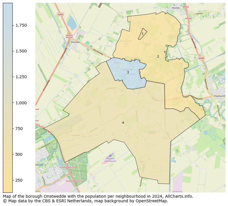 Image of the borough Onstwedde at the map. This image is used as introduction to this page. This page shows a lot of information about the population in the borough Onstwedde (such as the distribution by age groups of the residents, the composition of households, whether inhabitants are natives or Dutch with an immigration background, data about the houses (numbers, types, price development, use, type of property, ...) and more (car ownership, energy consumption, ...) based on open data from the Dutch Central Bureau of Statistics and various other sources!