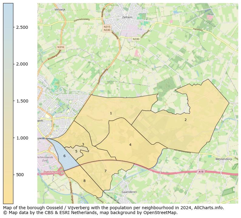 Image of the borough Oosseld / Vijverberg at the map. This image is used as introduction to this page. This page shows a lot of information about the population in the borough Oosseld / Vijverberg (such as the distribution by age groups of the residents, the composition of households, whether inhabitants are natives or Dutch with an immigration background, data about the houses (numbers, types, price development, use, type of property, ...) and more (car ownership, energy consumption, ...) based on open data from the Dutch Central Bureau of Statistics and various other sources!