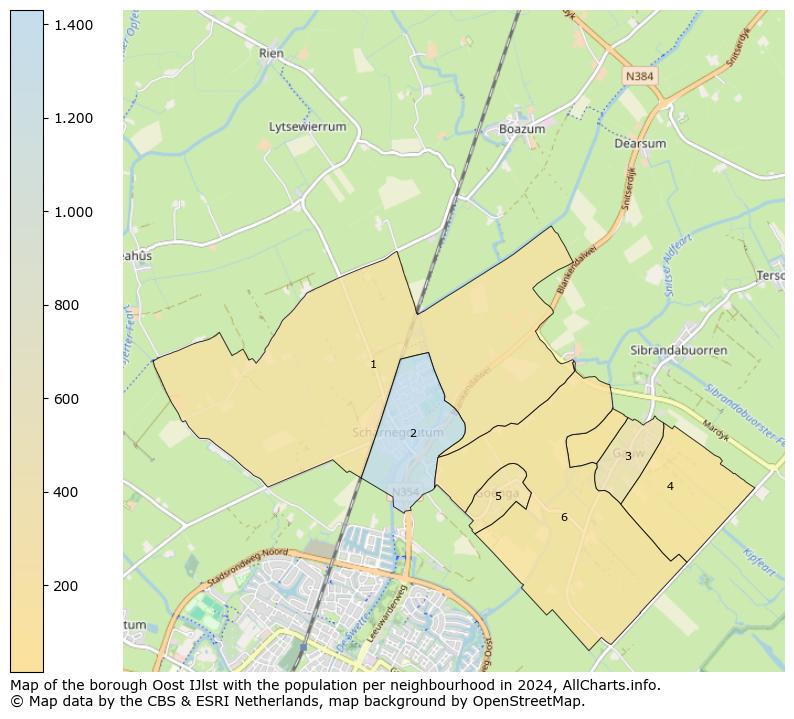 Image of the borough Oost IJlst at the map. This image is used as introduction to this page. This page shows a lot of information about the population in the borough Oost IJlst (such as the distribution by age groups of the residents, the composition of households, whether inhabitants are natives or Dutch with an immigration background, data about the houses (numbers, types, price development, use, type of property, ...) and more (car ownership, energy consumption, ...) based on open data from the Dutch Central Bureau of Statistics and various other sources!