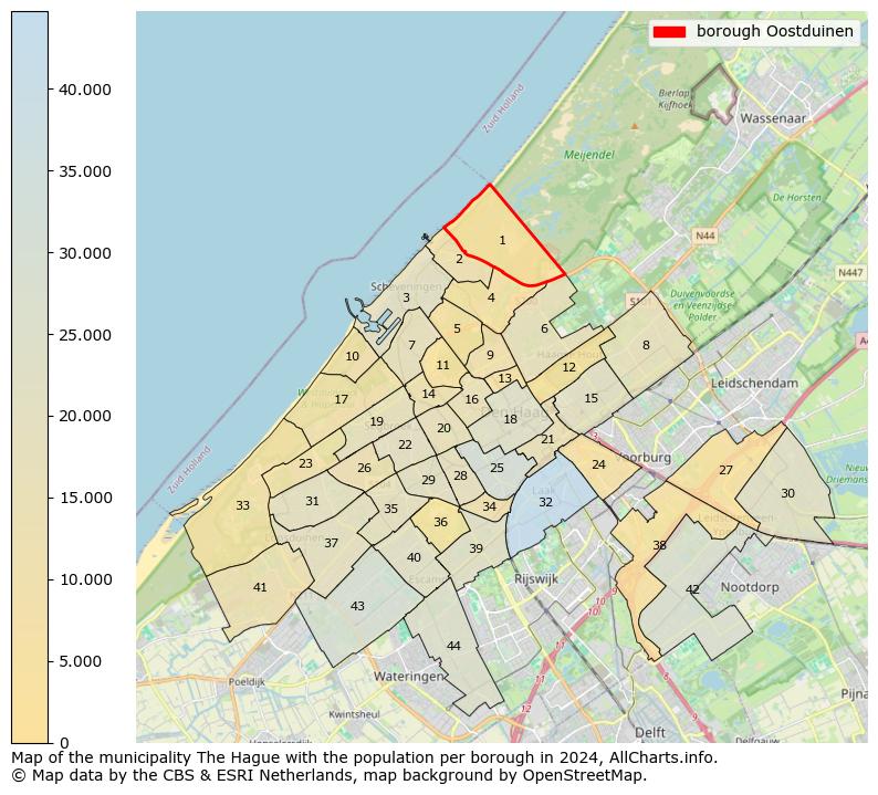 Image of the borough Oostduinen at the map. This image is used as introduction to this page. This page shows a lot of information about the population in the borough Oostduinen (such as the distribution by age groups of the residents, the composition of households, whether inhabitants are natives or Dutch with an immigration background, data about the houses (numbers, types, price development, use, type of property, ...) and more (car ownership, energy consumption, ...) based on open data from the Dutch Central Bureau of Statistics and various other sources!