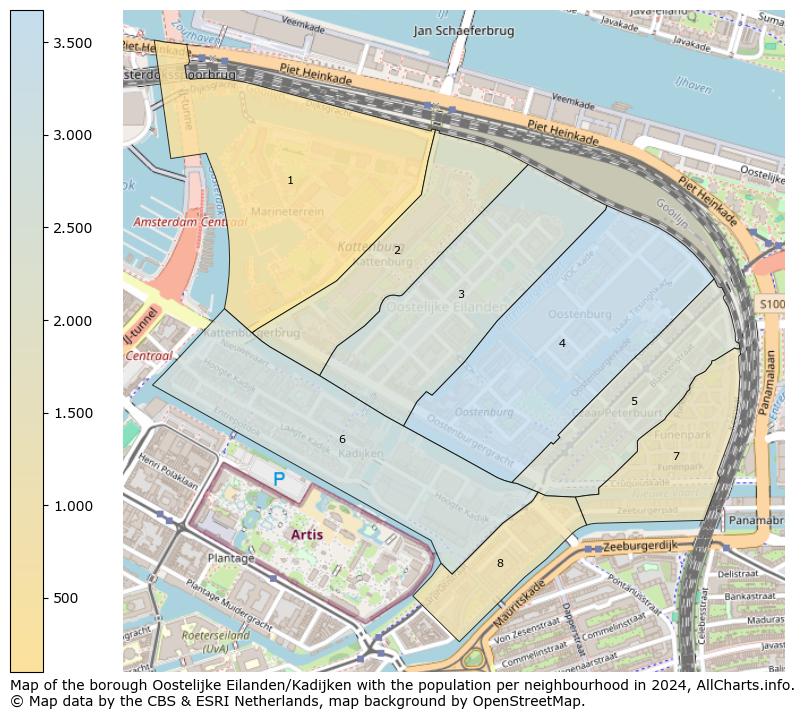 Image of the borough Oostelijke Eilanden/Kadijken at the map. This image is used as introduction to this page. This page shows a lot of information about the population in the borough Oostelijke Eilanden/Kadijken (such as the distribution by age groups of the residents, the composition of households, whether inhabitants are natives or Dutch with an immigration background, data about the houses (numbers, types, price development, use, type of property, ...) and more (car ownership, energy consumption, ...) based on open data from the Dutch Central Bureau of Statistics and various other sources!