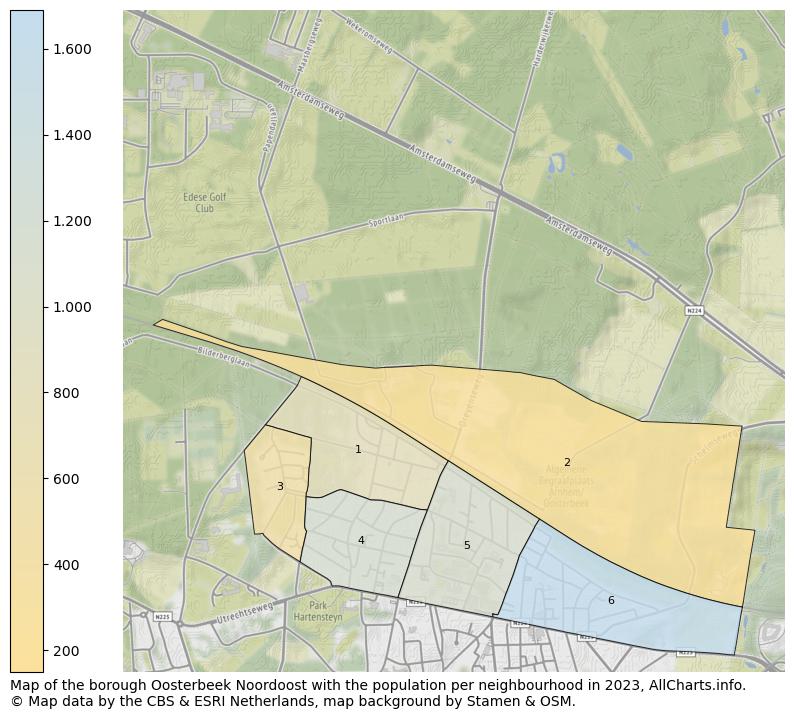 Map of the borough Oosterbeek Noordoost with the population per neighbourhood in 2023. This page shows a lot of information about residents (such as the distribution by age groups, family composition, gender, native or Dutch with an immigration background, ...), homes (numbers, types, price development, use, type of property, ...) and more (car ownership, energy consumption, ...) based on open data from the Dutch Central Bureau of Statistics and various other sources!