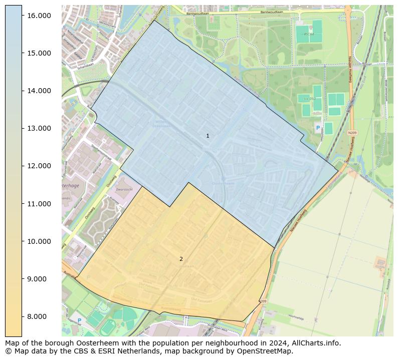 Image of the borough Oosterheem at the map. This image is used as introduction to this page. This page shows a lot of information about the population in the borough Oosterheem (such as the distribution by age groups of the residents, the composition of households, whether inhabitants are natives or Dutch with an immigration background, data about the houses (numbers, types, price development, use, type of property, ...) and more (car ownership, energy consumption, ...) based on open data from the Dutch Central Bureau of Statistics and various other sources!