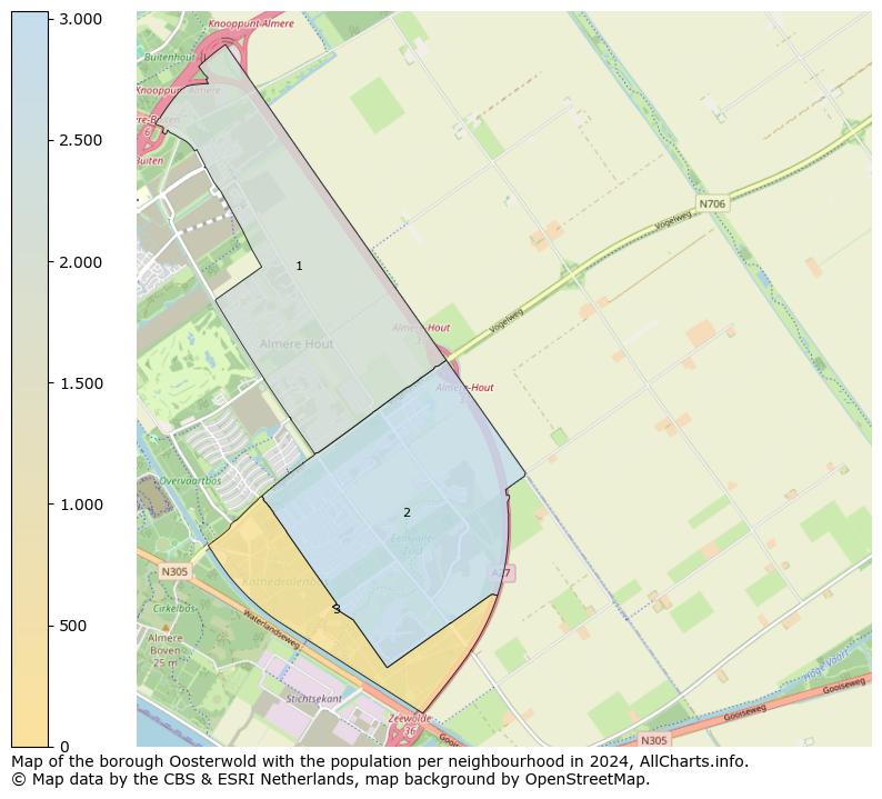 Image of the borough Oosterwold at the map. This image is used as introduction to this page. This page shows a lot of information about the population in the borough Oosterwold (such as the distribution by age groups of the residents, the composition of households, whether inhabitants are natives or Dutch with an immigration background, data about the houses (numbers, types, price development, use, type of property, ...) and more (car ownership, energy consumption, ...) based on open data from the Dutch Central Bureau of Statistics and various other sources!