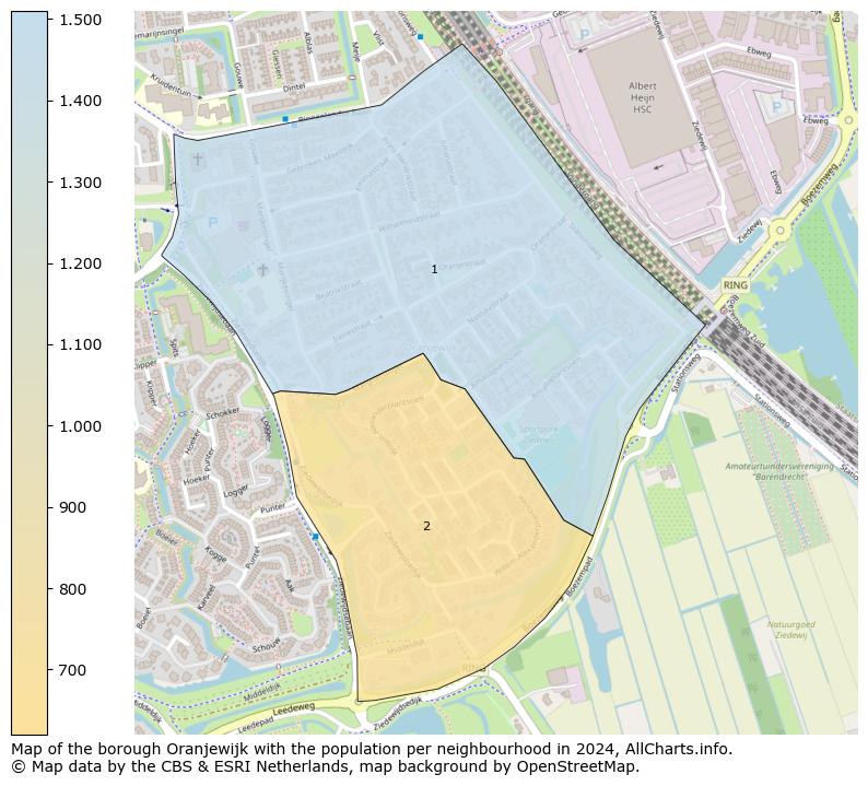 Image of the borough Oranjewijk at the map. This image is used as introduction to this page. This page shows a lot of information about the population in the borough Oranjewijk (such as the distribution by age groups of the residents, the composition of households, whether inhabitants are natives or Dutch with an immigration background, data about the houses (numbers, types, price development, use, type of property, ...) and more (car ownership, energy consumption, ...) based on open data from the Dutch Central Bureau of Statistics and various other sources!