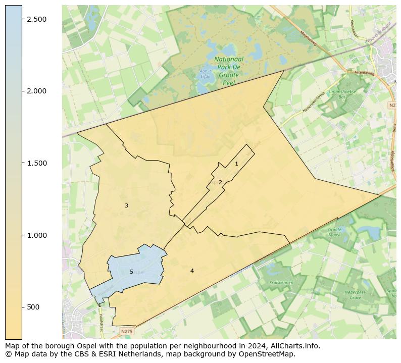 Image of the borough Ospel at the map. This image is used as introduction to this page. This page shows a lot of information about the population in the borough Ospel (such as the distribution by age groups of the residents, the composition of households, whether inhabitants are natives or Dutch with an immigration background, data about the houses (numbers, types, price development, use, type of property, ...) and more (car ownership, energy consumption, ...) based on open data from the Dutch Central Bureau of Statistics and various other sources!