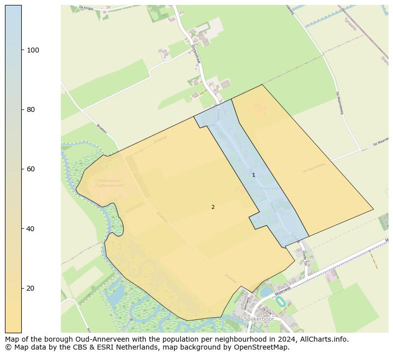 Image of the borough Oud-Annerveen at the map. This image is used as introduction to this page. This page shows a lot of information about the population in the borough Oud-Annerveen (such as the distribution by age groups of the residents, the composition of households, whether inhabitants are natives or Dutch with an immigration background, data about the houses (numbers, types, price development, use, type of property, ...) and more (car ownership, energy consumption, ...) based on open data from the Dutch Central Bureau of Statistics and various other sources!